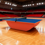 SUNNET 4cm Outdoor Waterproof Table Tennis Table with Reinforced Frame & Free Accessories - Blue and Red