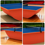 SUNNET 4cm Outdoor Waterproof Table Tennis Table with Reinforced Frame & Free Accessories - Blue and Red