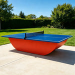 SUNNET 4cm Outdoor Waterproof Table Tennis Table with Reinforced Frame & Free Accessories - Blue and Red