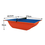 SUNNET 4cm Outdoor Waterproof Table Tennis Table with Reinforced Frame & Free Accessories - Blue and Red