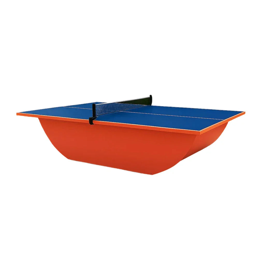 SUNNET 4cm Outdoor Waterproof Table Tennis Table with Reinforced Frame & Free Accessories - Blue and Red