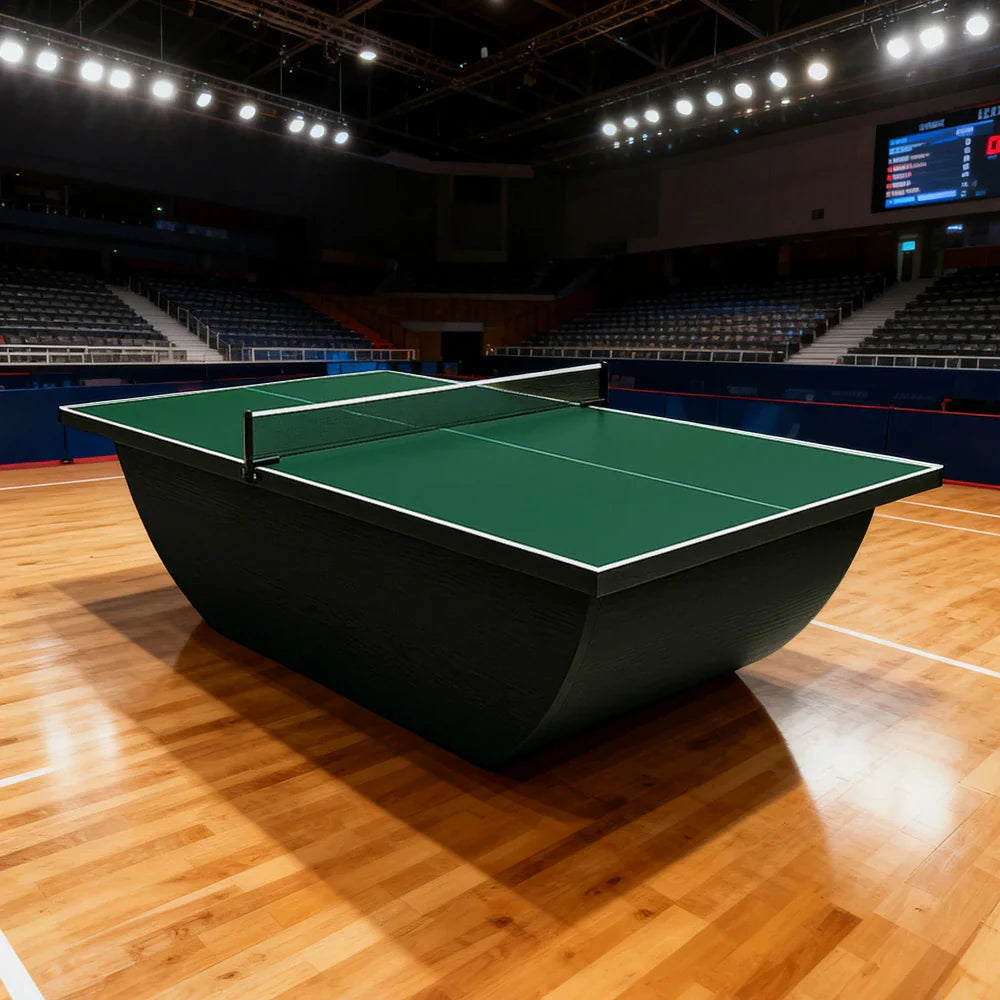 SUNNET 4cm Outdoor Waterproof Table Tennis Table with Heavy Frame & Free Accessories - Green and Black