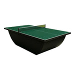 SUNNET 4cm Outdoor Waterproof Table Tennis Table with Heavy Frame & Free Accessories - Green and Black