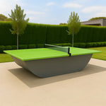 SUNNET 4cm Outdoor Waterproof Ping Pong Table with Stable Frame & Free Accessories - Green and Grey