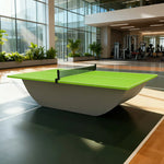 SUNNET 4cm Outdoor Waterproof Ping Pong Table with Stable Frame & Free Accessories - Green and Grey