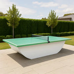 SUNNET 4cm Outdoor Waterproof Ping Pong Table with Sturdy Base & Free Accessories - Green and White