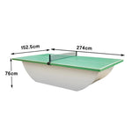 SUNNET 4cm Outdoor Waterproof Ping Pong Table with Sturdy Base & Free Accessories - Green and White