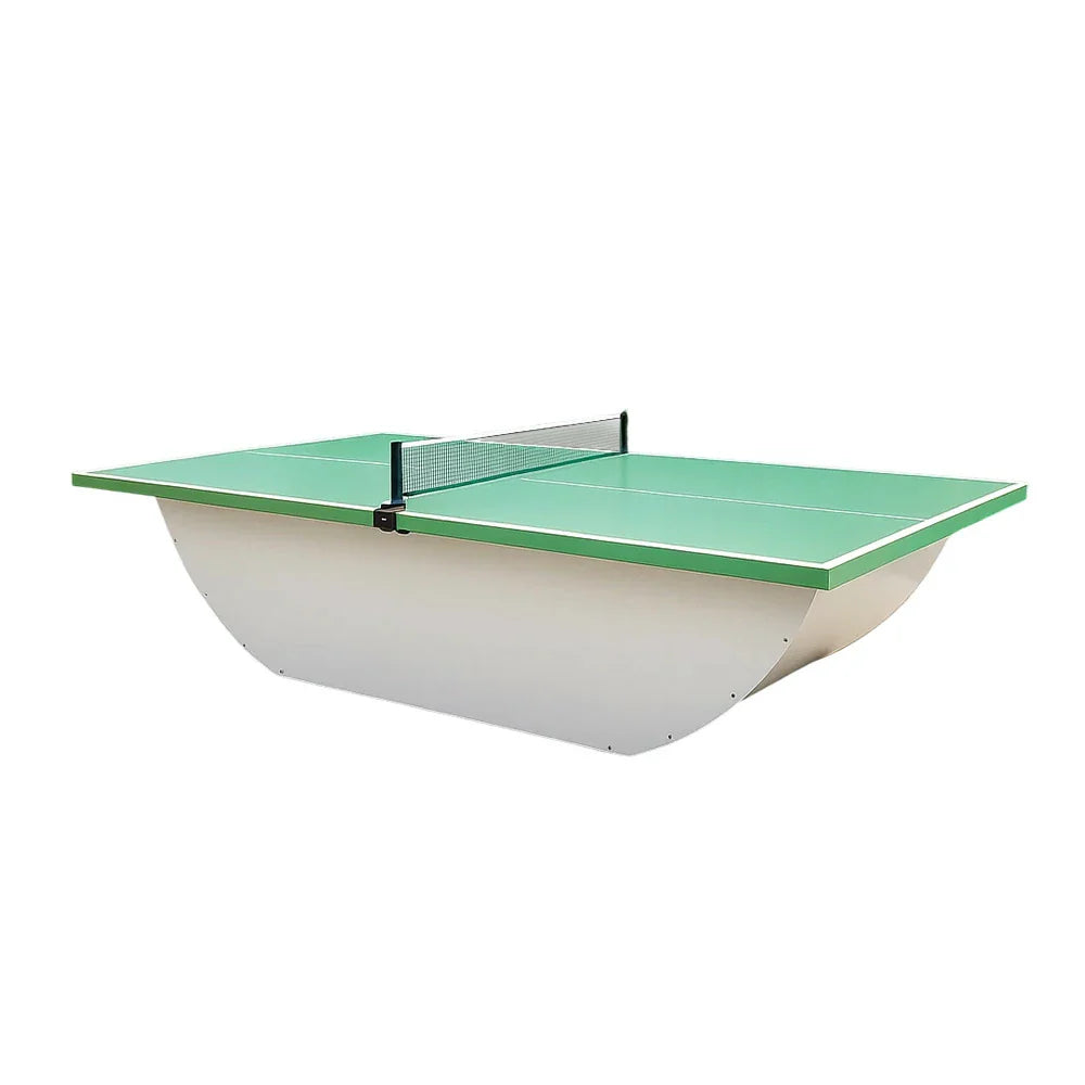 SUNNET 4cm Outdoor Waterproof Ping Pong Table with Sturdy Base & Free Accessories - Green and White