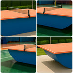 SUNNET 4cm Outdoor Waterproof Ping Pong Table with Durable Base & Free Accessories - Orange and Blue