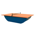 SUNNET 4cm Outdoor Waterproof Ping Pong Table with Durable Base & Free Accessories - Orange and Blue