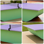 SUNNET 4cm Outdoor Waterproof Ping Pong Table with Solid Base & Free Accessories - Purple and Green
