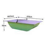 SUNNET 4cm Outdoor Waterproof Ping Pong Table with Solid Base & Free Accessories - Purple and Green