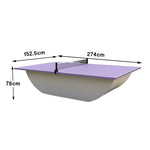 SUNNET 4cm Outdoor Waterproof Table Tennis Table with Durable Base & Free Accessories - Purple and White
