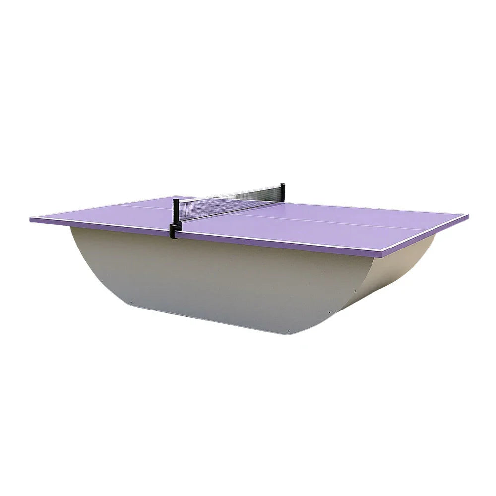 SUNNET 4cm Outdoor Waterproof Table Tennis Table with Durable Base & Free Accessories - Purple and White