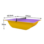 SUNNET 4cm Outdoor Waterproof Ping Pong Table with Heavy-Duty Frame & Free Accessories - Purple and Yellow