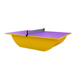 SUNNET 4cm Outdoor Waterproof Ping Pong Table with Heavy-Duty Frame & Free Accessories - Purple and Yellow