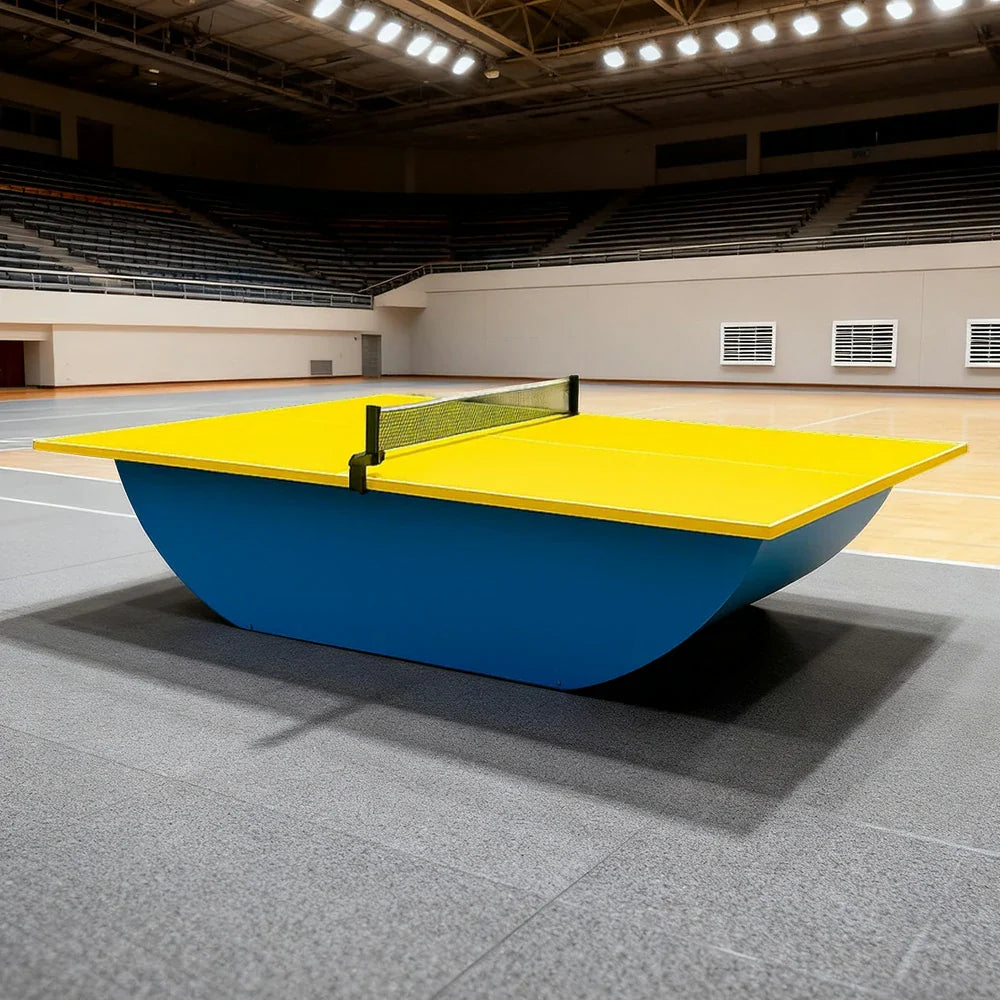 SUNNET 4cm Outdoor Waterproof Ping Pong Table with Reinforced Frame & Free Accessories - Yellow and Blue