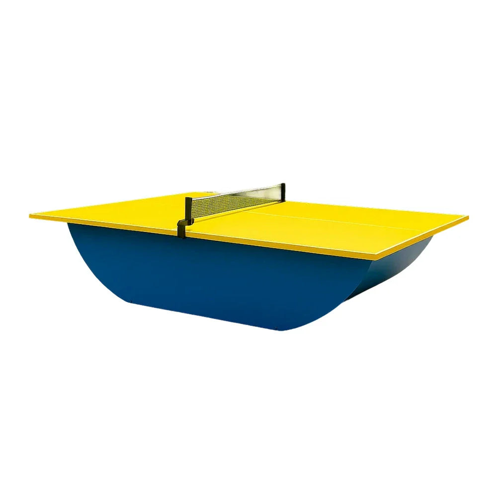 SUNNET 4cm Outdoor Waterproof Ping Pong Table with Reinforced Frame & Free Accessories - Yellow and Blue