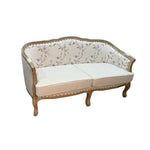 LIVARA Two-seater Sofa Solid Wood w/Cushion