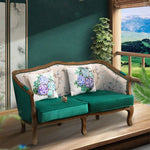LIVARA Two-seater Sofa Solid Wood w/Cushion