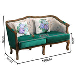 LIVARA Two-seater Sofa Solid Wood w/Cushion