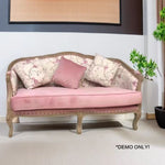 LIVARA Two-seater Sofa Solid Wood w/Cushion
