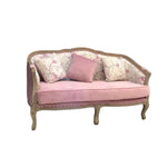 LIVARA Two-seater Sofa Solid Wood w/Cushion