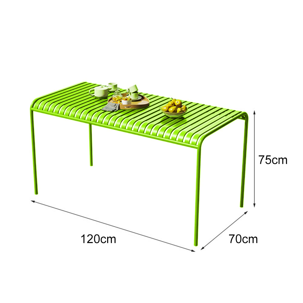 SOLARA Outdoor Table 70/120/140/180cm Dining Iron Wrought - Light Green