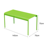 SOLARA Outdoor Table 70/120/140/180cm Dining Iron Wrought - Light Green