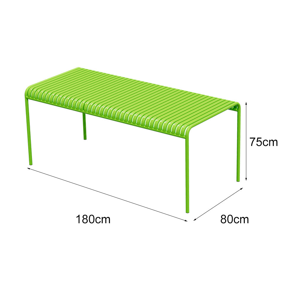 SOLARA Outdoor Table 70/120/140/180cm Dining Iron Wrought - Light Green