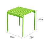 SOLARA Outdoor Table 70/120/140/180cm Dining Iron Wrought - Light Green
