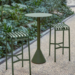 SOLARA Olive Powder-Coated Indoor/Outdoor Design Modern for Stool Steel Sleek Green Base - Bar with Use