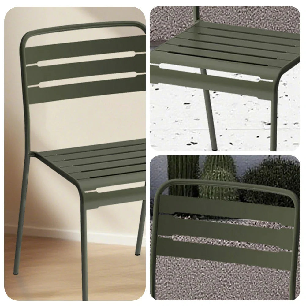 SOLARA Green Metal for Construction or Indoor Durable Outdoor Chair Iron Use
