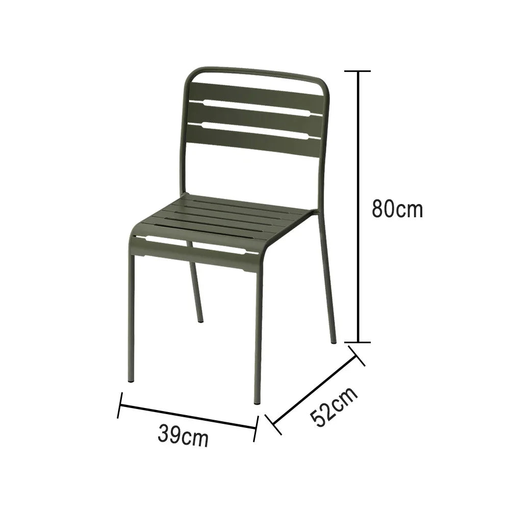 SOLARA Green Metal for Construction or Indoor Durable Outdoor Chair Iron Use
