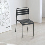 SOLARA Gray Iron Construction Indoor or Outdoor Metal for Durable Chair Use