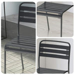 SOLARA Gray Iron Construction Indoor or Outdoor Metal for Durable Chair Use