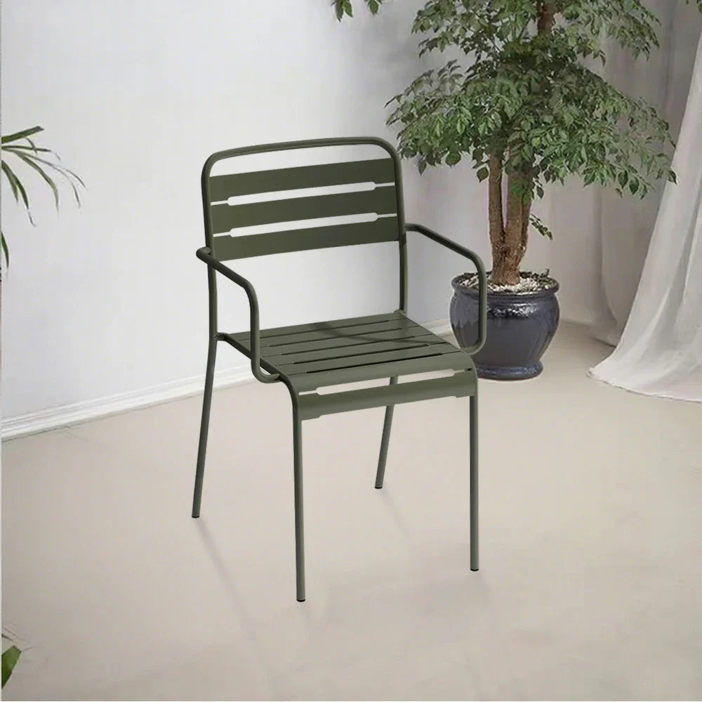 SOLARA Green Metal for Construction or Indoor Durable Outdoor Chair Iron Use