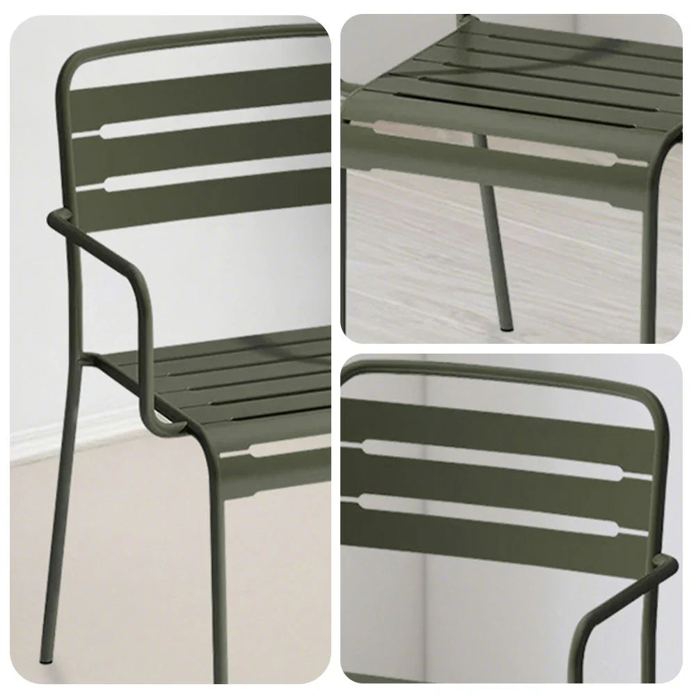 SOLARA Green Metal for Construction or Indoor Durable Outdoor Chair Iron Use