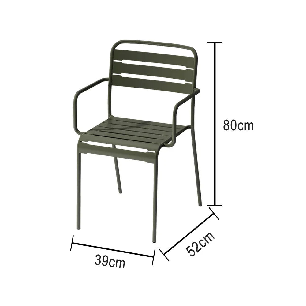SOLARA Green Metal for Construction or Indoor Durable Outdoor Chair Iron Use