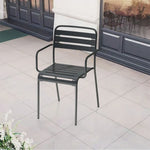 SOLARA Gray Iron Construction Indoor or Outdoor Metal for Durable Chair Use
