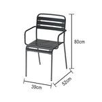 SOLARA Gray Iron Construction Indoor or Outdoor Metal for Durable Chair Use
