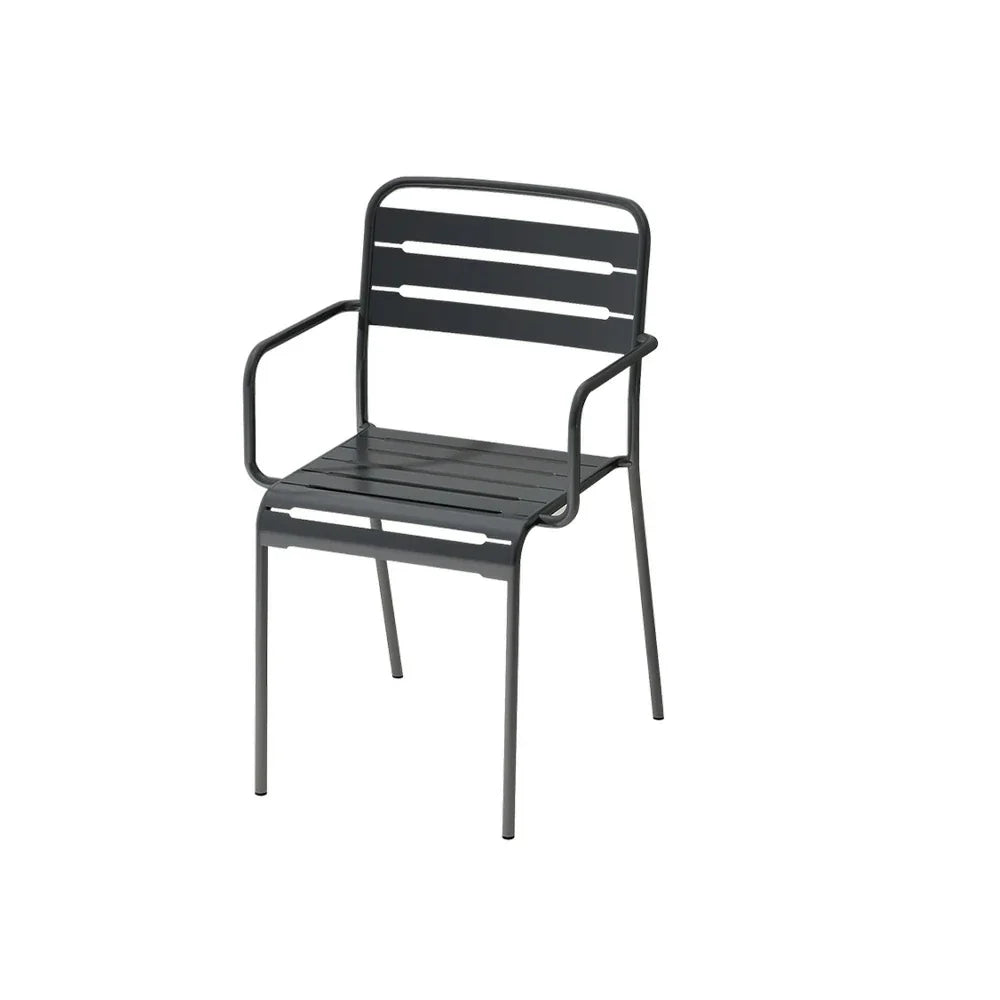 SOLARA Gray Iron Construction Indoor or Outdoor Metal for Durable Chair Use