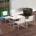 SOLARA Iron 4 Table Finish Set Lounge Chairs, Frame, - Tables Chair and Gold with Minimalist - Metal 2 White