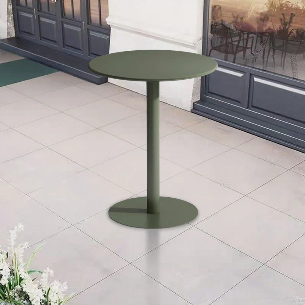 SOLARA Round - Weather-Resistant Patio for Construction, Iron or Durable Green Table Metal Garden Wrought Use