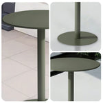 SOLARA Round - Weather-Resistant Patio for Construction, Iron or Durable Green Table Metal Garden Wrought Use