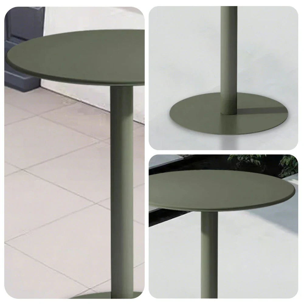 SOLARA Round - Weather-Resistant Patio for Construction, Iron or Durable Green Table Metal Garden Wrought Use