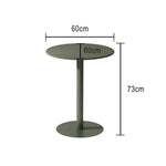 SOLARA Round - Weather-Resistant Patio for Construction, Iron or Durable Green Table Metal Garden Wrought Use