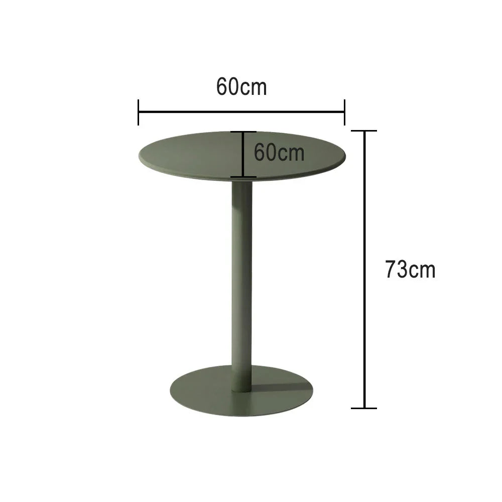 SOLARA Round - Weather-Resistant Patio for Construction, Iron or Durable Green Table Metal Garden Wrought Use