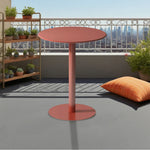 SOLARA Round Orange for Metal or Weather-Resistant Durable Wrought Garden Construction, Table - Iron Patio Use