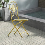 SOLARA Foldable Chair Army Compact Gold Iron - Durable Design